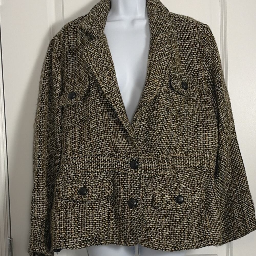 VTG Tweed Women Blazer Jacket 2x. Old Money Classic Preppy Academia